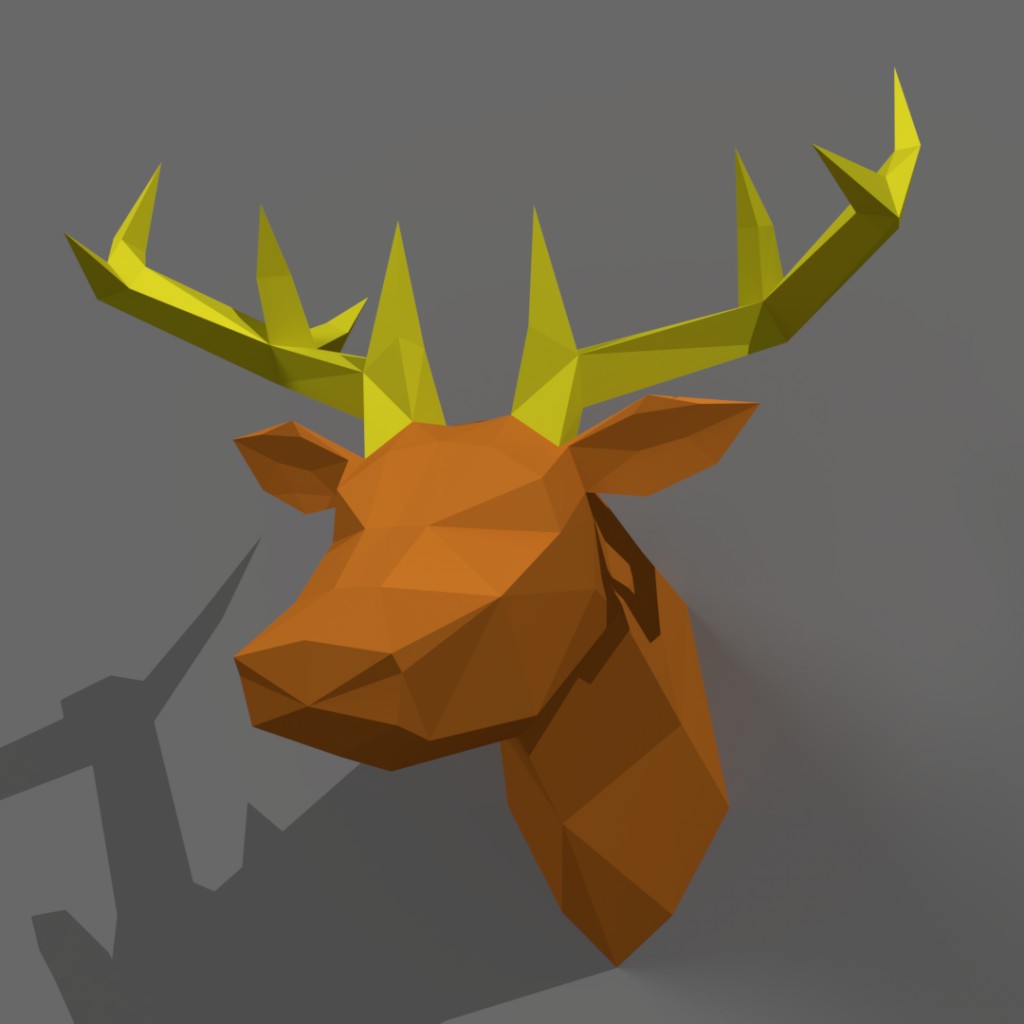 Deer statue  Low-Poly preview image 1